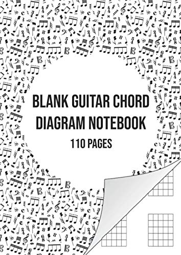 Blank Guitar Chord Diagram Notebook: Blank Chord Book | 110 Pages