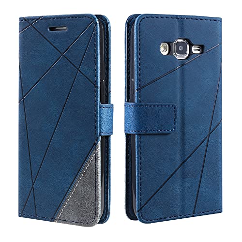 SONWO Coque pour Galaxy Grand Prime, Etui en Cuir PU Portefeuille Housse Fermeture Magnétique und Flip pour Galaxy Grand Prime, avec Fermeture Magnétique, Bleu