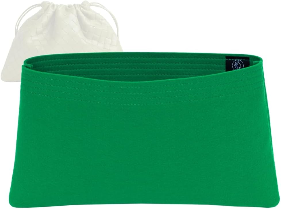 ズモーニ プレミアム ボッテガ ヴェネタ ダストバッグ ミディアム – プレミアム フェルト 財布 ハンドバッグ (ハンドメイド/25色展開) [Purse Organizer, Liner, Insert, Shaper] (キャンディーピンク)