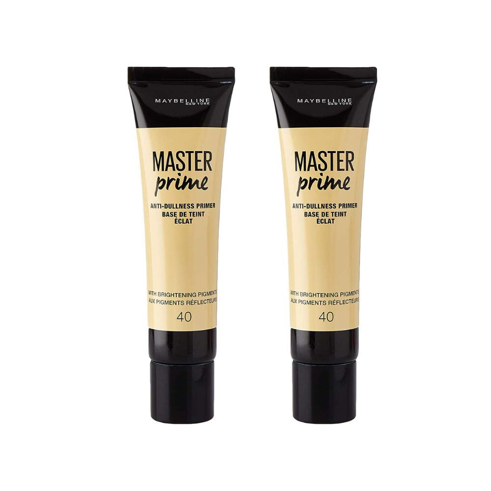 2 x Maybelline Face Studio Anti-Dullness Primer - 40 Brightening Pigment 30ml, 15 ml (Pack of 2)