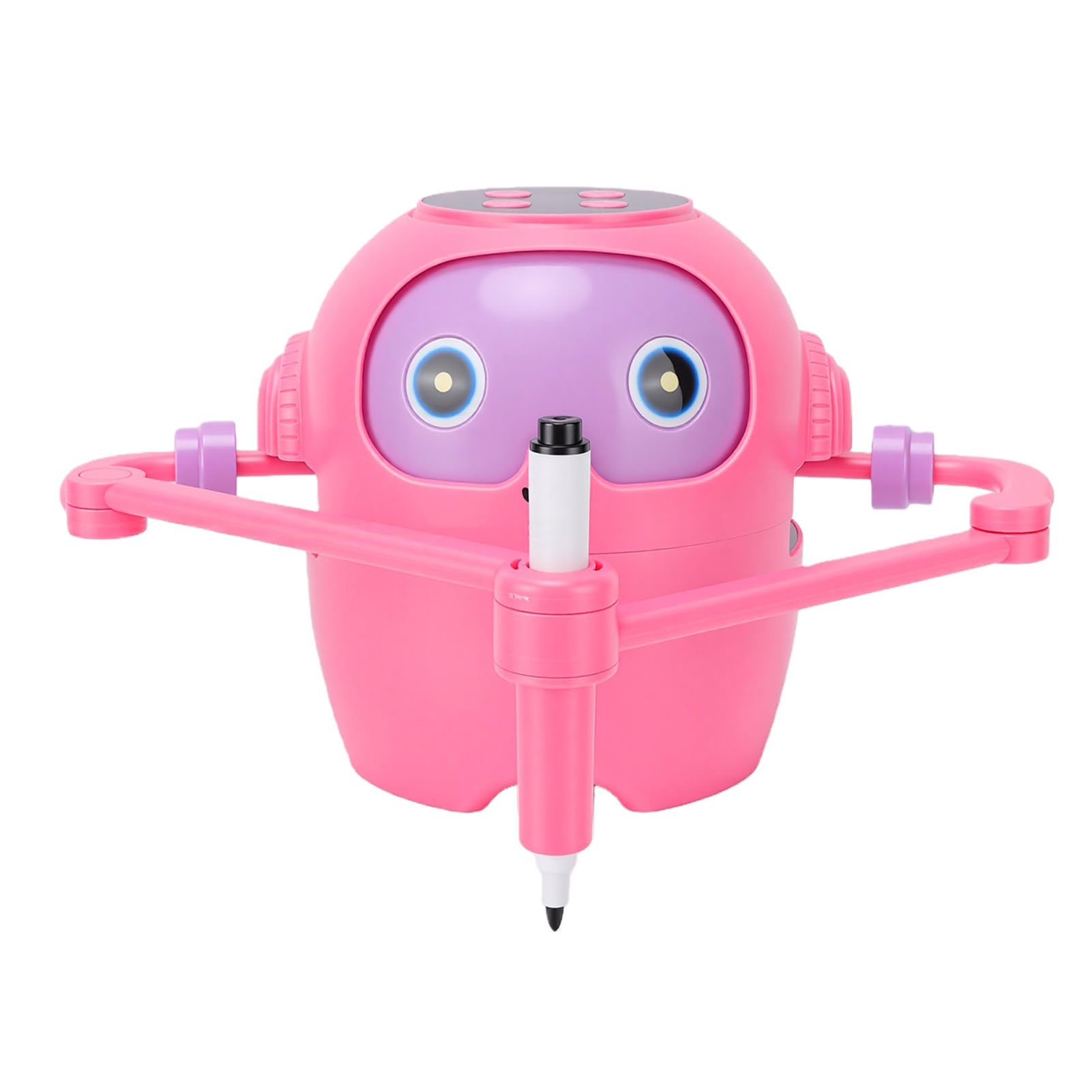 ASHATA Robot de Dibujo Interactivo Inteligente para Niños, para Aprender y Jugar, Plástico de 4,72x3,94x3,94 Pulgadas con 58 Tarjetas (Pink)
