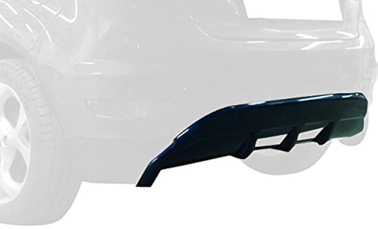 Rear bumper skirt (Diffusor) compatible with Ford Fiesta VII 2008-2017 (ABS)