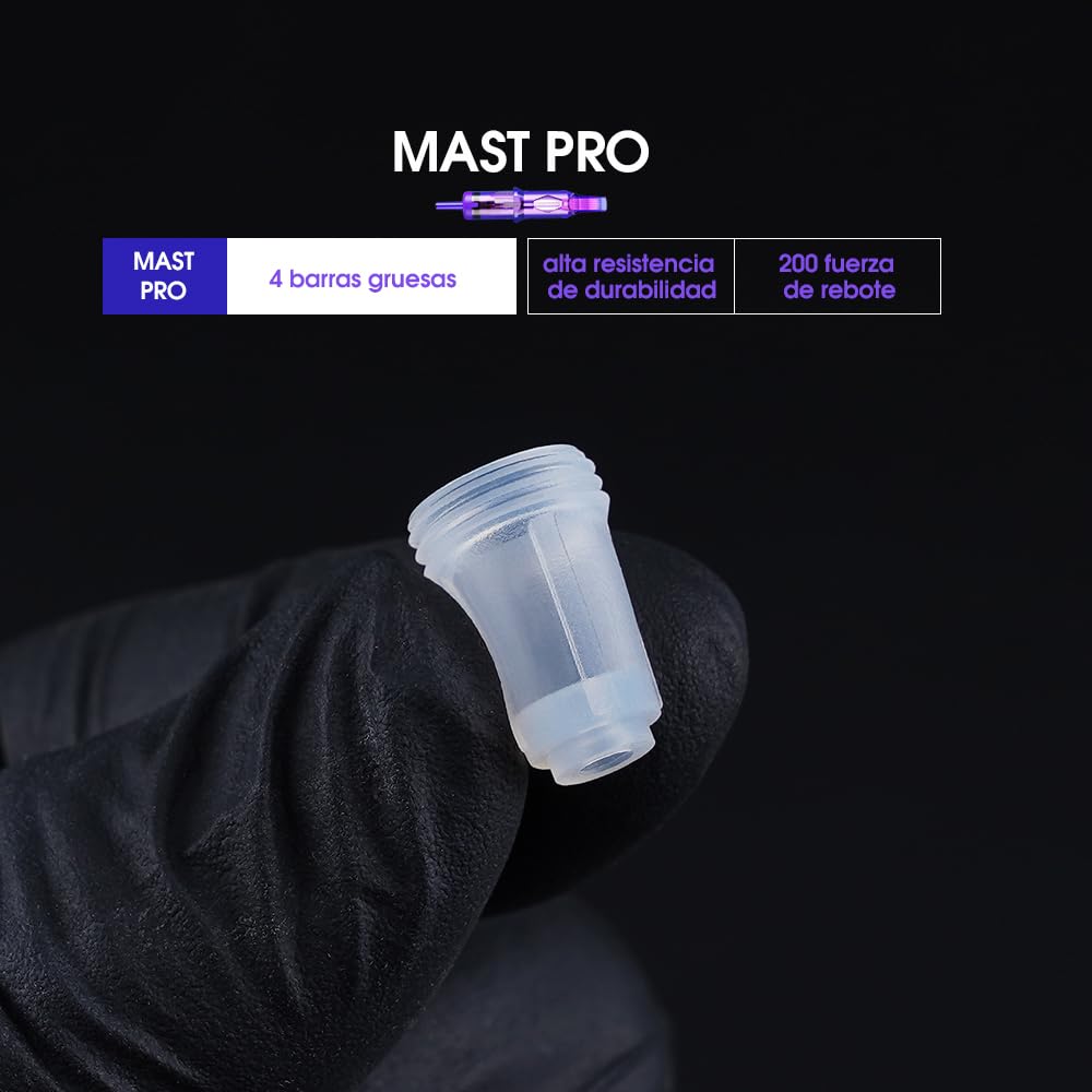Mast Pro Agujas de Tatuaje,50 Piezas Tamaños Variados #12 1201RL 1203RL 1205RL 1207RL 1205RS 1207RS 1209RS 1207RM 1211RM 1209M, Set Desechable Round Liner Shader Magnum Para Todos Los Estilos