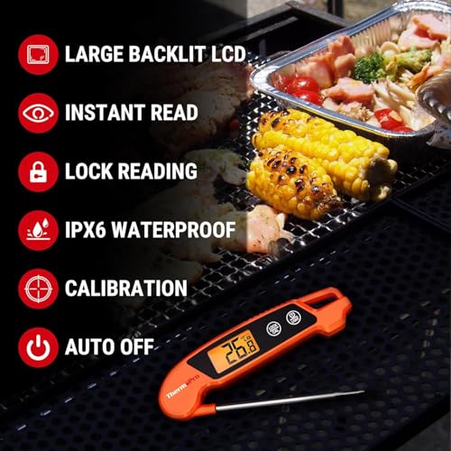 Image of LABART ThermoPro Digitail TP603 Wireless Meat Thermometer with Foldable Probes Kitchen Thermometer for BBQ, BBQ, Grilling and Grilling