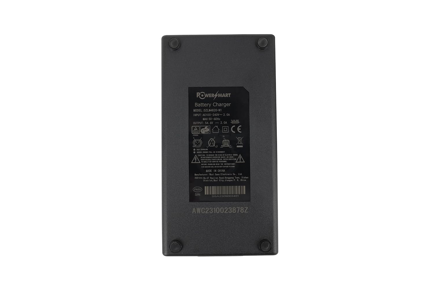 PowerSmart 54,6 V ładowarka zasilacz 48 V 2 A do Fischer (model od roku produkcji 2022) Viator ETH/ETD 1861+, Viator ETH/ETD 2222, Viator ETH/ETD 2206