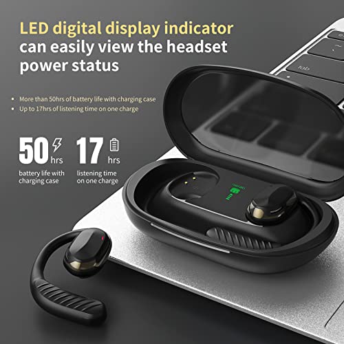 Nurati N3 Open Ear Kopfhörer mit Ohrbügeln, Bluetooth 5.2 Kabellos Ohrhörer mit 17 Stunden, 16.2mm Audiotreibern, IPX5 wasserdicht, Over Ear Sportkopfhörer zum Laufen/Radfahren/Wandern/Fitnessstudio – Bild 5