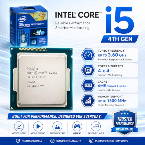 Image of Computer Desktop PC #CPU i5-GEN4 Turbo + 16GB RAM + 1TB SSD NVMe + HDMI + VGA +1Gbps LAN + USB 3.0 + HD Graphics + Windows 11 Pro License,MS Office | Tower PC