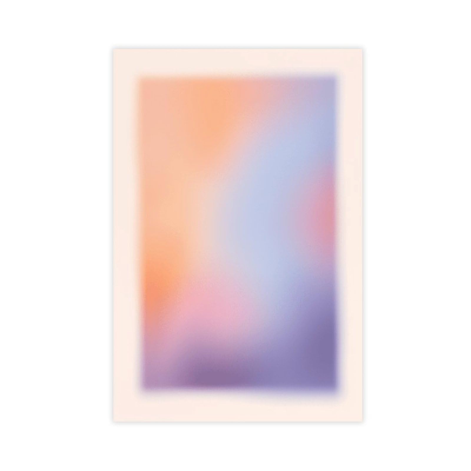Zguols Warm Peach And Violet Gradient Abstract And Minimalist Poster 4 Canvas Poster Bedroom Decor Sports Landscape Office Room Decor Gift Unframed Print 24" L X 36" W
