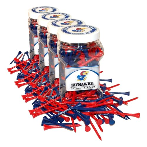 Team Golf NCAA Kansas Jayhawks Jar Of 175 Golf Tees