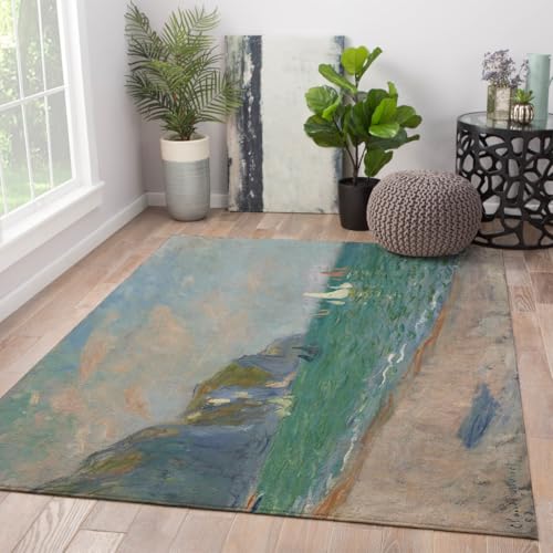 Tapis lavable Monet Beach Cliffs antidérapant poils ras cuisine - 4