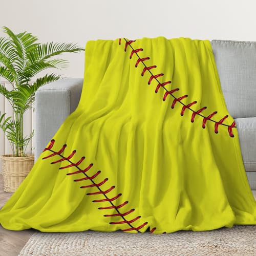 Manta de softbol para niños y niñas, manta de softbol para mamá de softbol, regalos de softbol para cumpleaños, Navidad, cama, sofá, 40 x 50 pulgadas