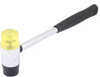 Aexit Plastic Coated Hammers Handle Dual Head Rubber Hammer Drywall Hammers Household Tool