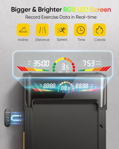 TOPUTURE Walking Pad with 15-Level Auto Incline & Bluetooth App — view 3
