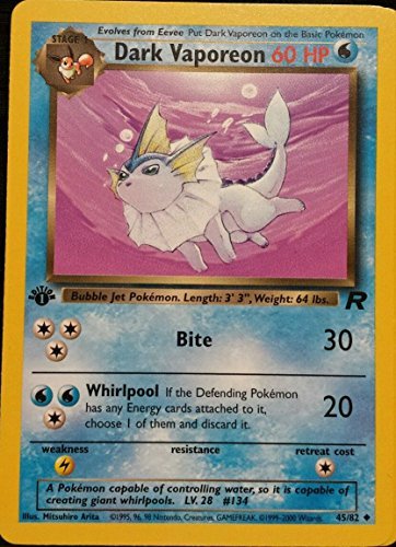 dark vaporeon pokemon card price PSA 10 GEM MINT Dark Vaporeon 9/110 HOLO RARE Legendary Coll. Pokemon Card