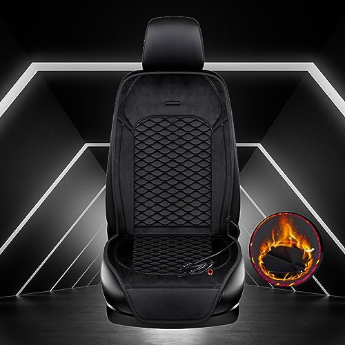 Kosinso Auto Sitzauflage 2er Set - Winter Sitzbezüge Mit Rückenlehne Schwarz