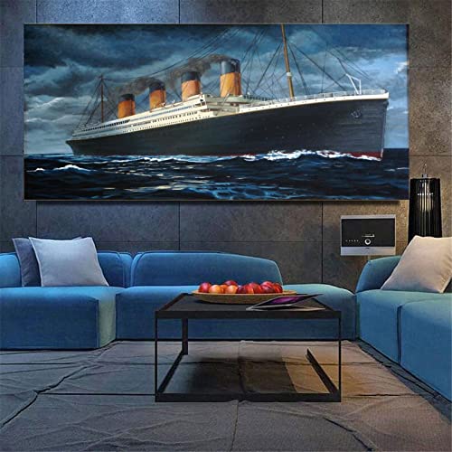 Aomaca Titanic Cruise Ship Sailing Posters Posters For Room Aesthetic Canvas Wall Art 24X36 Poster Frame Wall Paintings Gifts 12X24Inch(30X60Cm) #TOP1