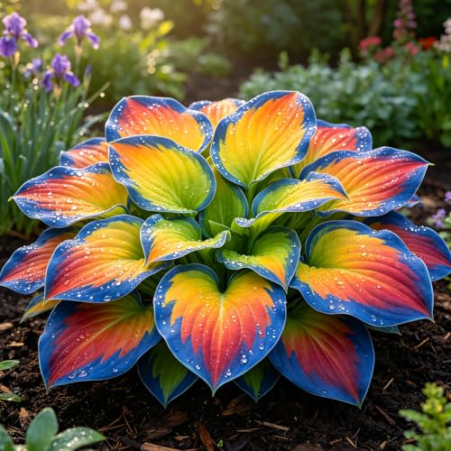 Kältefeste dauerhafte Ungewöhnliche Hosta Gartenkultur von Funkien Blütenbildend Optimale Gartenpflege Einzigartige Hosta-4Rhizome-I