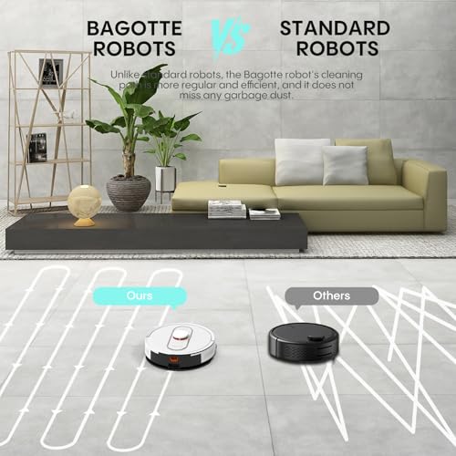 Image of Robot Vacuum and Mop, 6000Pa Robotic Vacuum with Mapping, Self-Emptying Station for 90 Days Hands-Free Cleaning, LiDAR Navigation, No-Go Zones, Wi-Fi /App /Alexa Voice Control, for Carpets Hard Floors