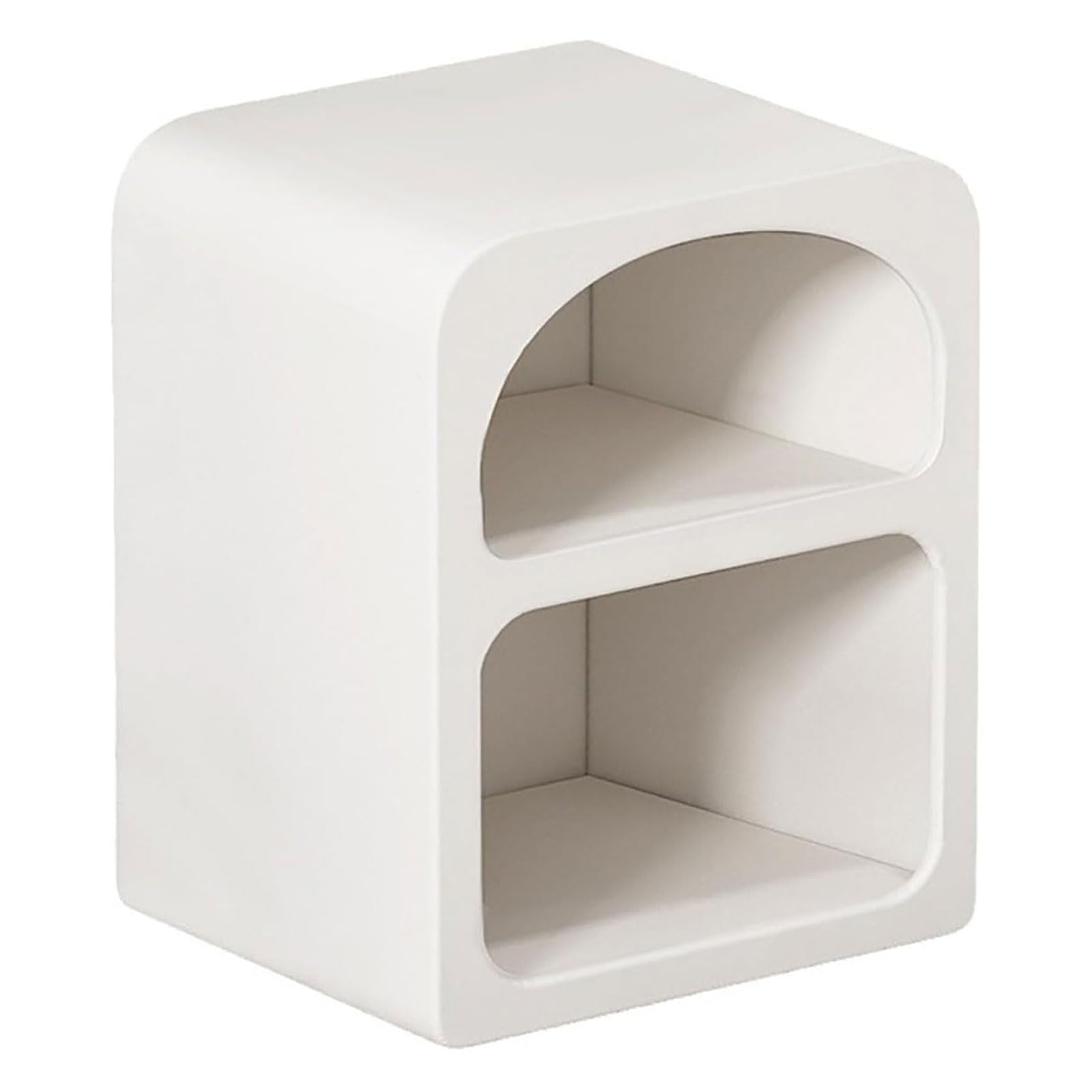 TISTIKCave Nightstand w/Open Storage 21.6"" H Simple Modern Bedside Table Small End Table for Home Office Bedroom Corner, White