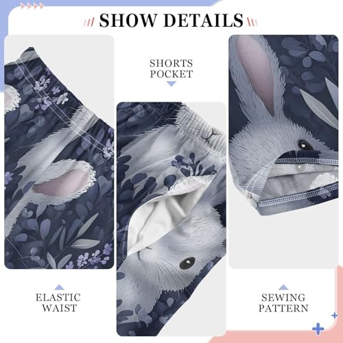 Bunnies Lavender Pajama Pants Long Sleep Pant Soft PJ Bottoms Sleepwear4