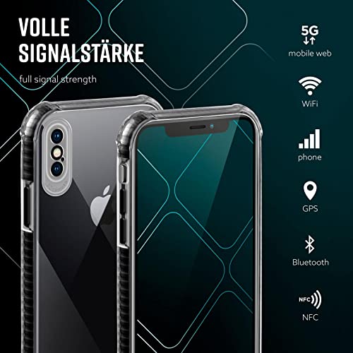 Coque iPhone XS silicone transparent antichoc coque Apple iPhone X fine noire - 5