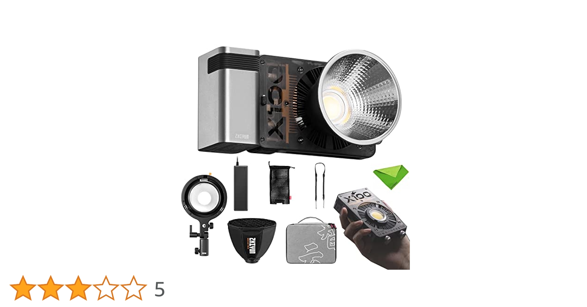 ZHIYUN MOLUS Ｘ100 LEDライト Amazon | [公式旗艦店] ZHIYUN MOLUS X100 LEDビデオライト 100W