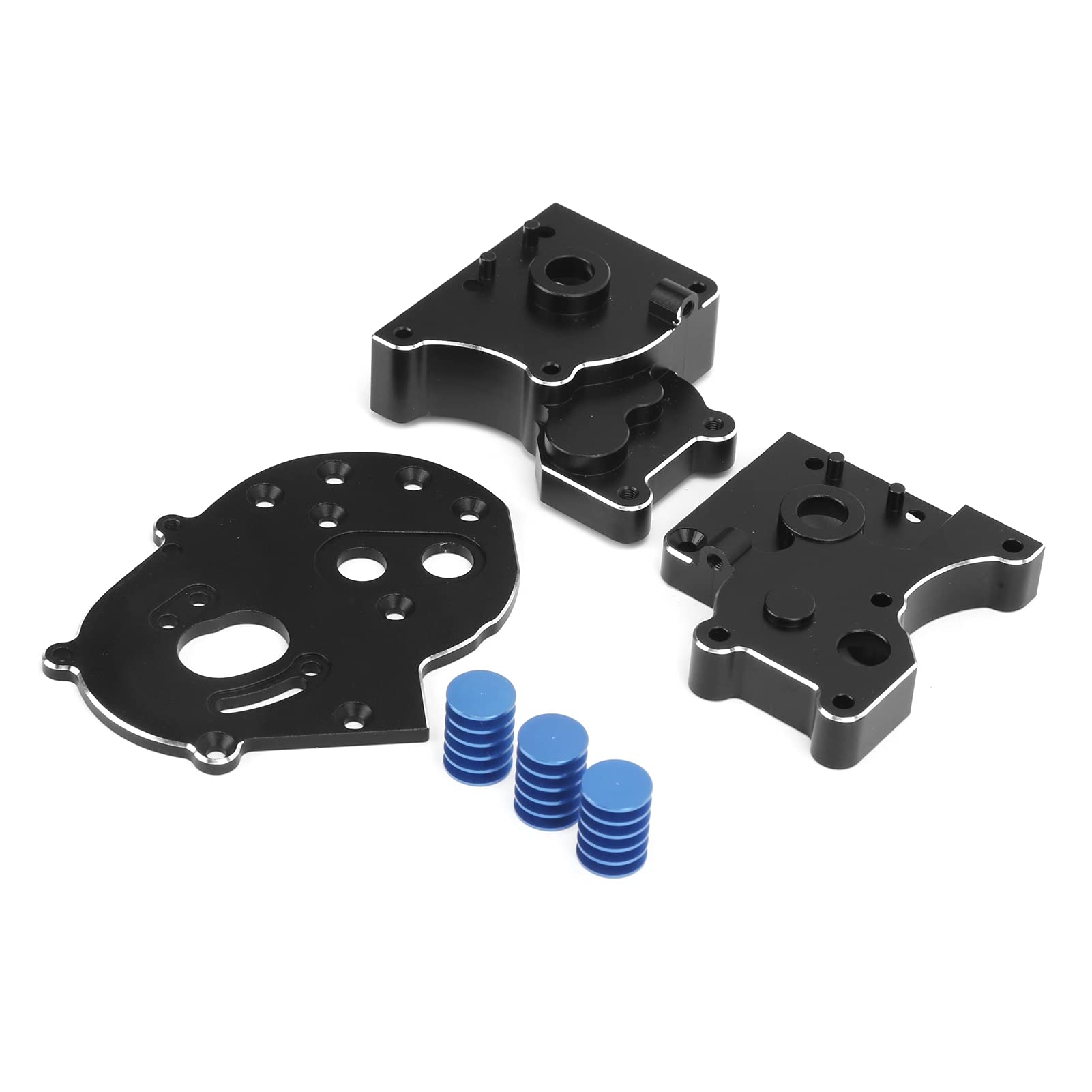 Zestaw skrzyni biegów ze stopu aluminium wymiana skrzynki skrzyni biegów pokrywa dla Traxxas Slash 2WD RC samochód czarny 82g 3 sztuki
