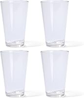 Silipint 4-Pack 16oz Silicone Pint Glasses: Unbreakable, BPA-Free, Microwave & Freezer Safe Crystal Clear Cups for Drinks