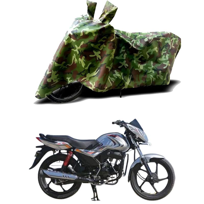 Image of 100% Water Resistant Bike Scooty Two Wheeler Body Cover Compatible for Mahindra Pantero SS /UV-Rays /Heat Protection /Birds Dropping /Scratchproof /Dust Proof /Waterproof /All Varient[Green MJ]