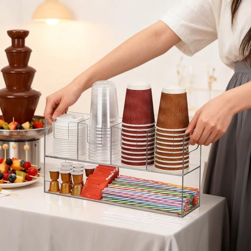 30% Off MYITYARD 2-Tier Clear Acrylic Coffee Cup Organizer - Image 5