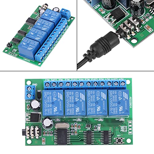 Dekoder DTMF 4-kanałowy, przekaźnik dekodera sygnału DTMF 12 V AD22B04, sterowanie telefoniczne, monitorowanie mocy, pilot do systemów automatyki
