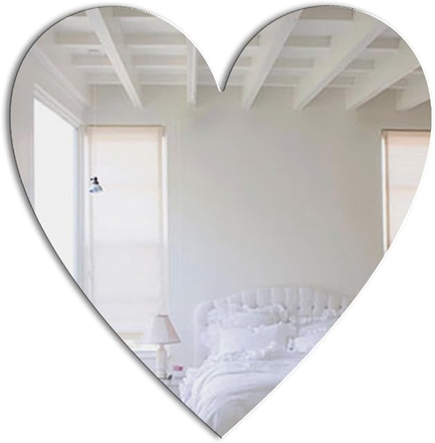 Mungai Mirrors Heart Acrylic Mirror, 15cm, 15 x 15 cm