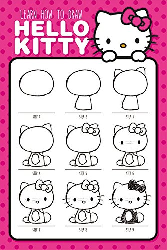 Hello Kitty – Aprender a dibujar ( – 61 x 91,5 cm Póster/póster
