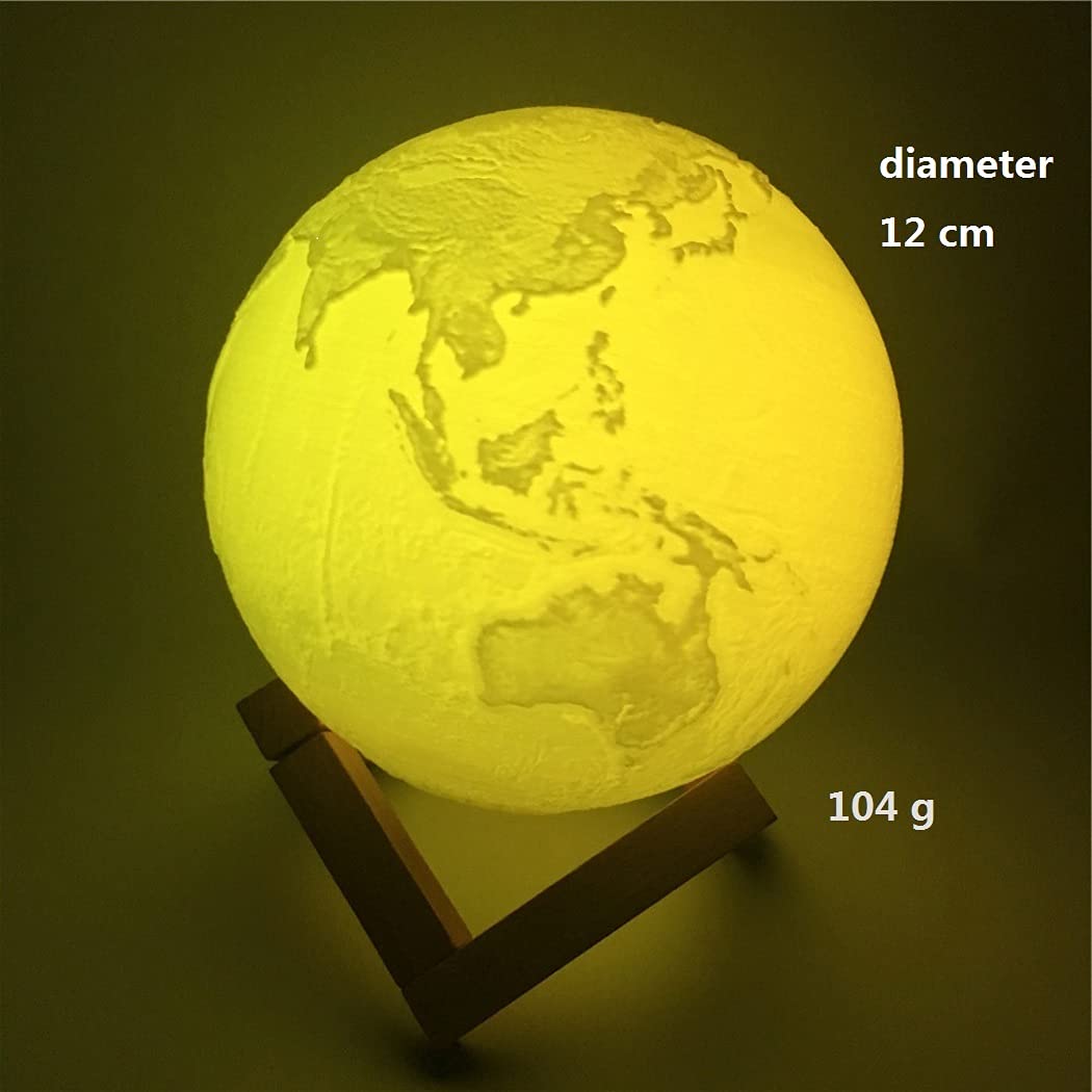 Lampada Luna 3D Abcsea - Luce Notturna LED, 7 Colori, Ricaricabile, Con Telecomando