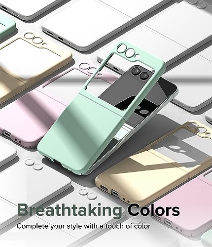 Image of Ringke Slim Compatible with Samsung Galaxy Z Flip 5 Case Back Cover Thin Soft-Feeling Coating Hard PC with Non-Slip Grip Protective Phone Case for Samsung Z Flip 5 5G (2023) - Mint