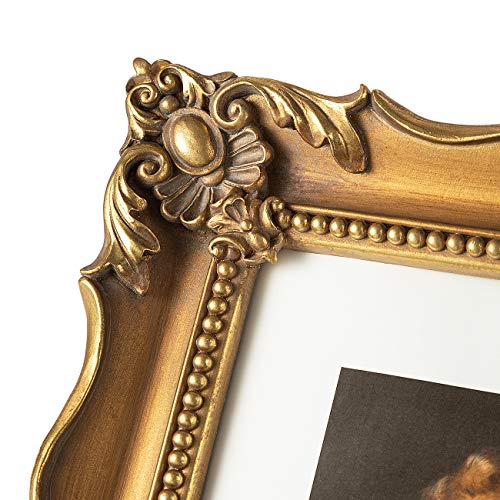 Asowin Antique Picture Frames,11×14 Baroque Photo Frames With Floral Relief, Wall And Tabletop Picture Frames Bronze #TOP2