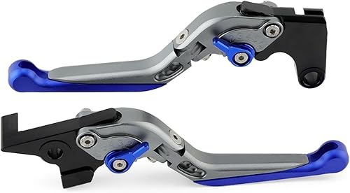 Para Yamaha MT09 MT 07 2021 para Tracer 900 700 XJ6 FZ6 FZ8 XSR - Palancas de embrague de freno plegable y extensible para motocicleta (color azul
