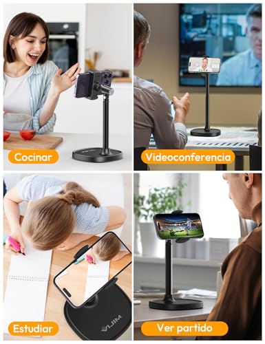 ULANZI Soporte para Movil Mesa Ajustable, Soporte Movil Escritorio Multiángulo para Escritorio Compatible con iPhone 14 13 12 11 Pro MAX Mini/Galaxy S23 S22/Huawei/Xiaomei/Redmi - imagen 8