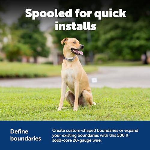 PetSafe Begrenzungsdraht, 152,4 m Spule mit solidem Kern 20-Gauge Kupferdraht, In-Ground Pet Zaundraht, Farben können variieren