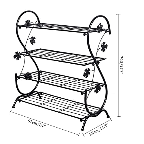 Support à chaussures en métal multifonctionnel et stable à 4 niveaux - 3