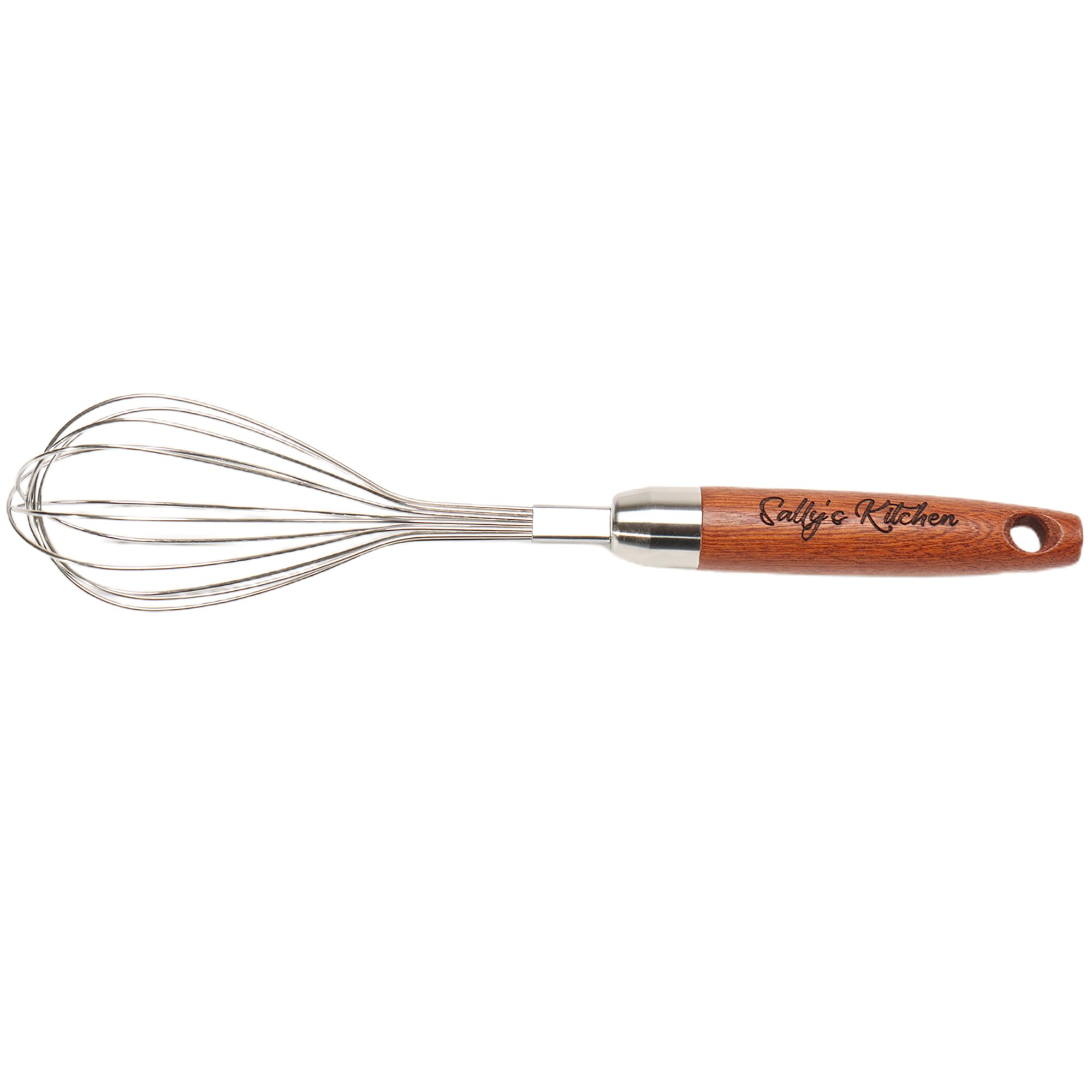 Personalized Whisk with Custom Name Text Engraved, Your Name Logo Brand Design, Egg Beater Stainless Steel Wired New Home Baby Shower Wedding Gifts Chef Bakery Stirring Gift (25cm Long)