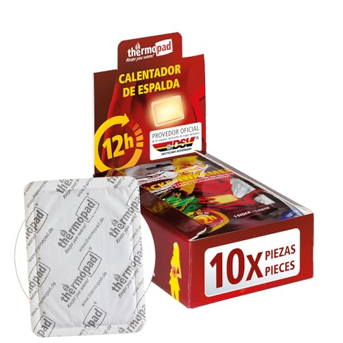 THERMOPAD Calentador de Espalda: 10 Piezas - 12 Horas de Calor - Activado por Aire - Uso inmediato