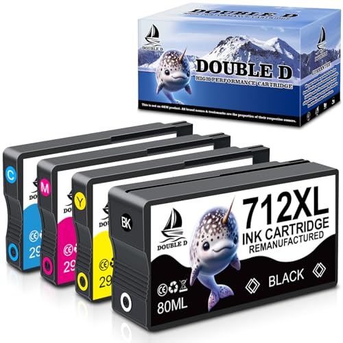 Volume dell'inchiostro: 80ML per cartucce 712XL Nero, 29ML per cartuccia 712XL Ciano/ 712XL Magenta/ 712XL Giallo.