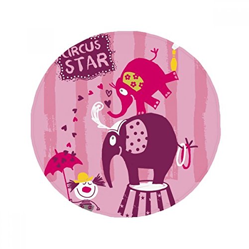 Tapis cirque étoile clown éléphant rose idée cadeau décoration maison
