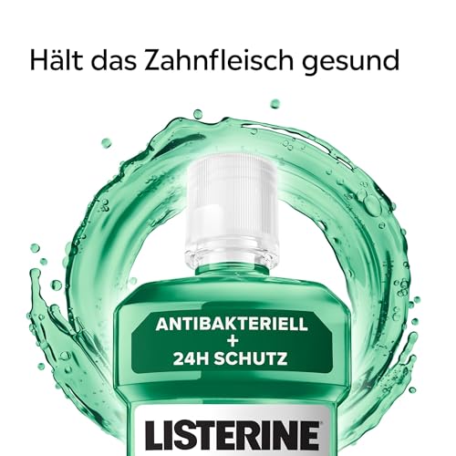 LISTERINE Total Care Zahnfleisch-Schutz 500 ml, schützende Mundspülung gegen Zahnfleischprobleme mit 6 in 1 Wirkung, antibakterielles Mundwasser stärkt die Zähne, bis zu 24h frischer Atem