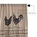VHC Brands Farmhouse Bath Sawyer Mill Rod Pocket Cotton Button Holes Shower Curtain, 72x72, Charcoal Poultry