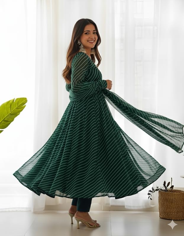 Image of Women's Georgette Anarkali Gown with Dupatta Set | Festive | Traditional | Wedding 190 Aarohi