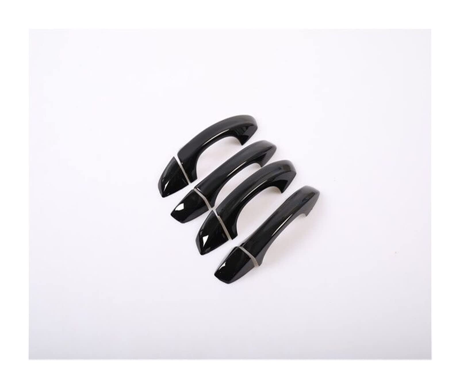QWQTHGS Car Exterior Door Handle Cap for VW for Golf 7 MK7 2013-2019 Black Chrome Car Side Door Handle Cover Trim Sticker Styling Accessories(Black 0 Button)
