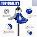 NICAVKIT 6Pcs Roundover Router Bit 1/4 Shank,Radius in 1/8