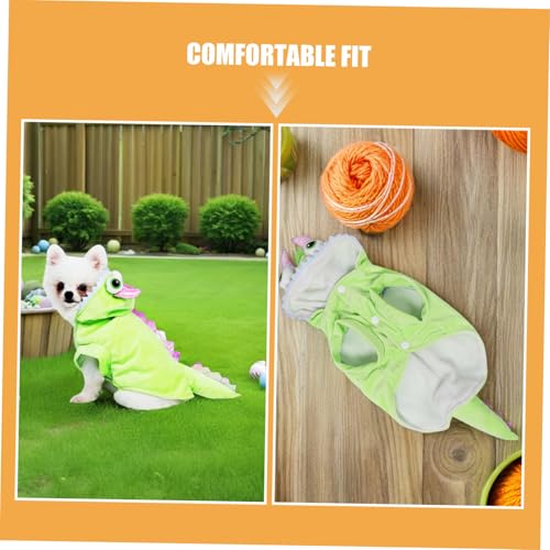 Disfraz dinosaurio para perros pequeños y gatos SHINEOFI miniatura 3